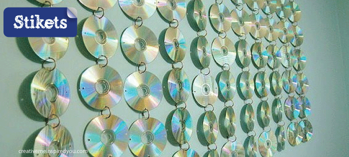 Manualidades para reciclar CD's. Pared de CD's