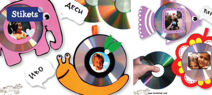 Manualidades para reciclar CD's.Portafotos