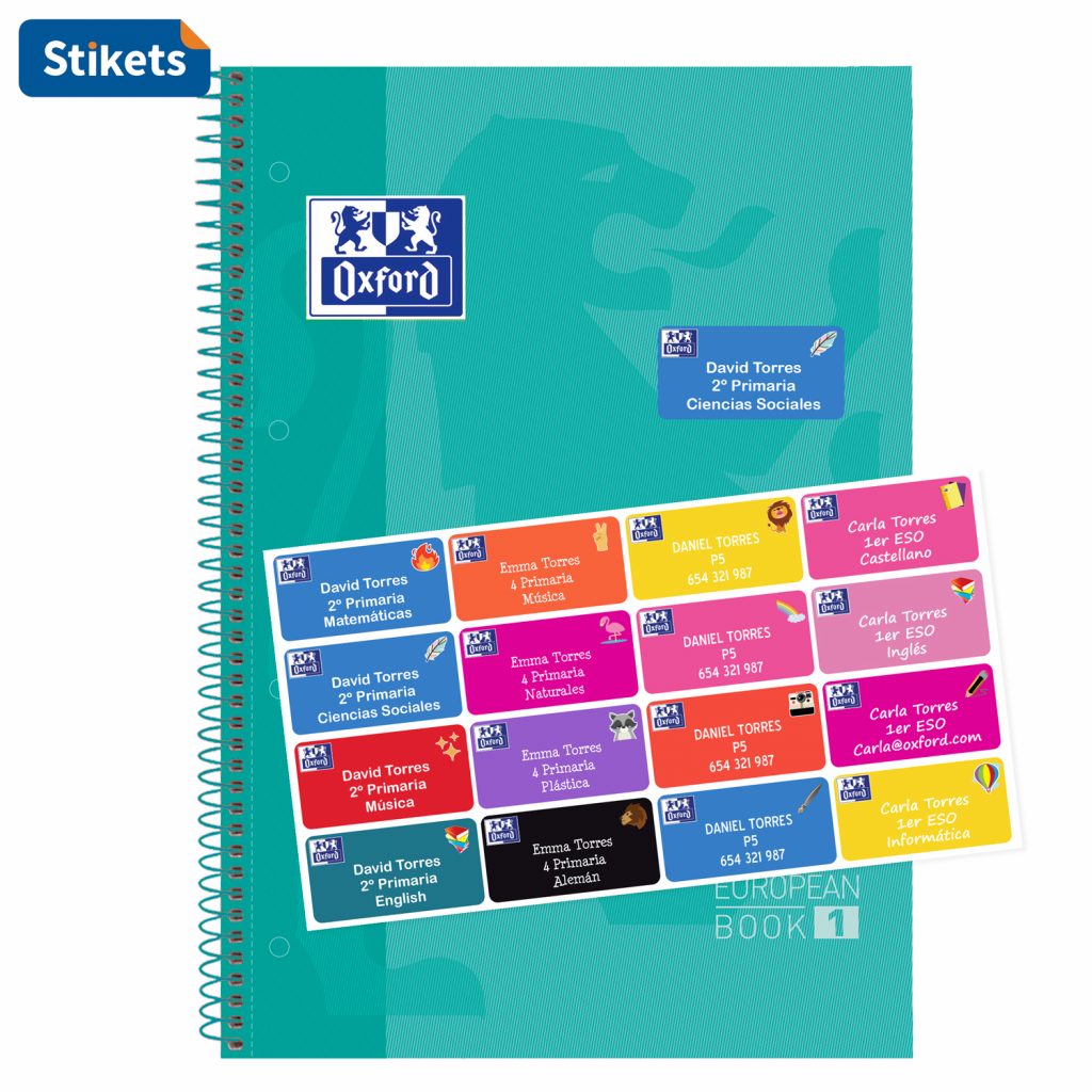 Nuevas etiquetas Oxford & Stikets para personalizar tus libretas