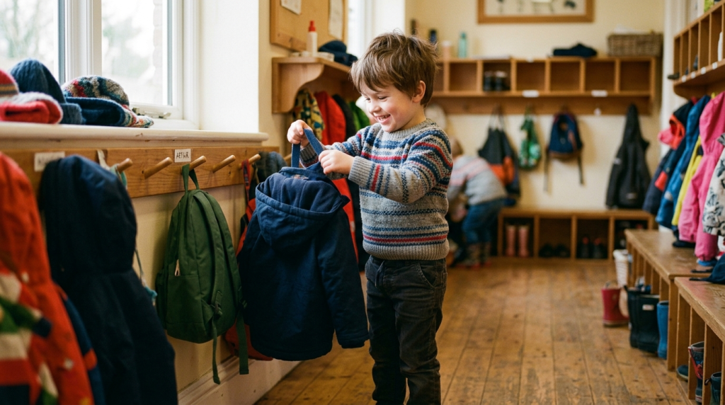 Cómo colgar la ropa de los peques en el cole sin que se caiga