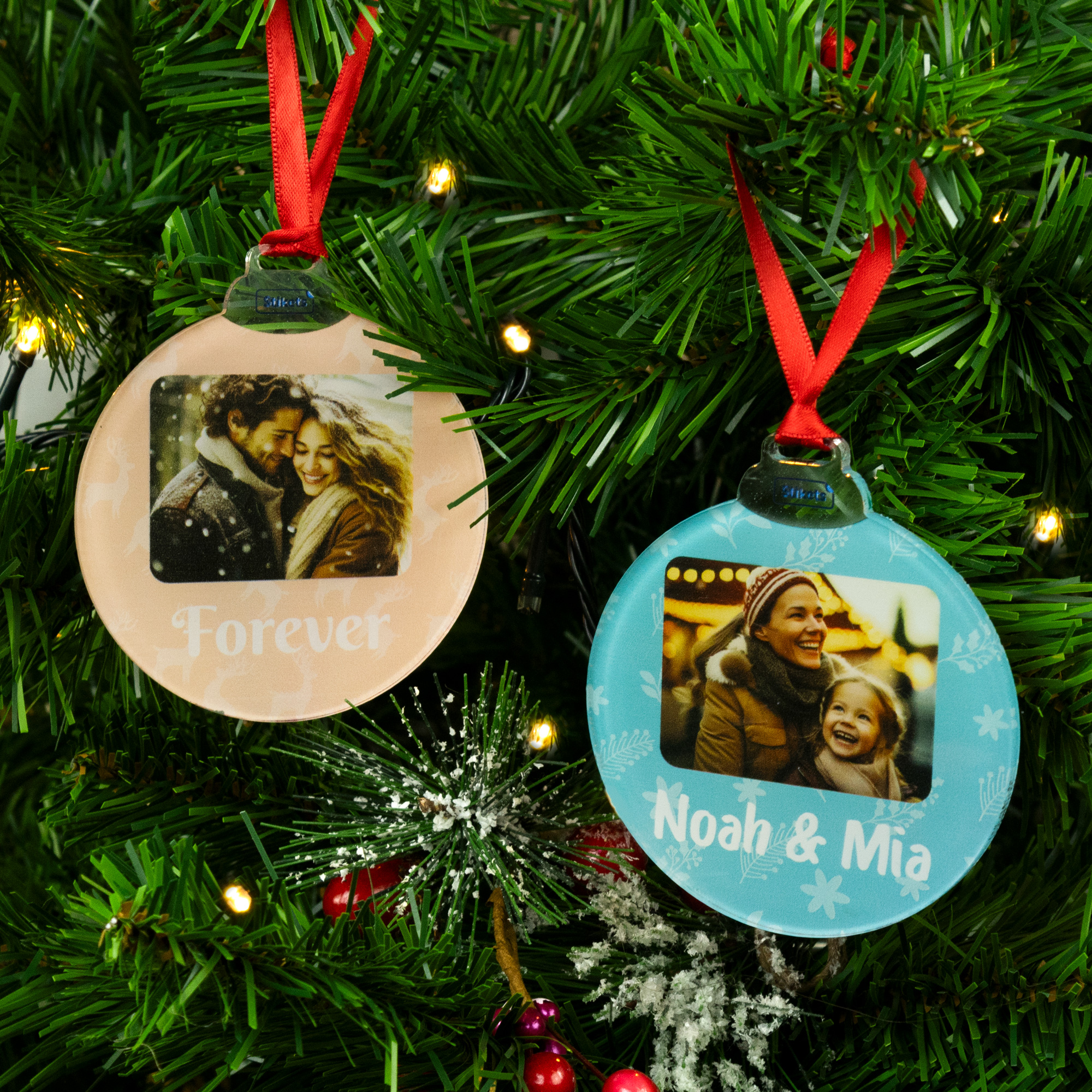 Bolas de Navidad personalizadas con fotografías familiares