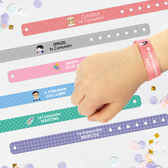 Pulseras personalizadas para celebraciones infantiles