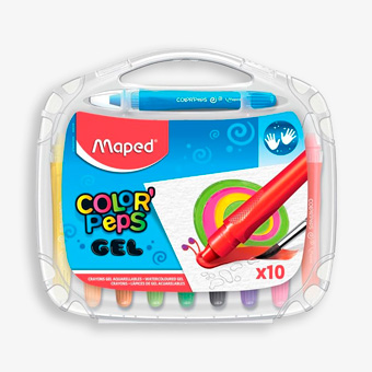 Estuche de diez ceras de gel acuarelables Maped Color Peps
