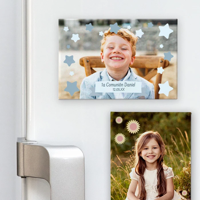 Imanes rectangulares personalizados para primera comunión