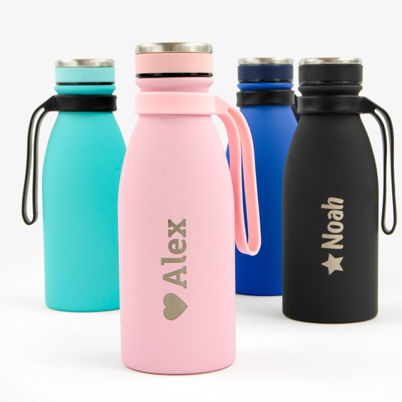 Botellas térmicas Tandem de distintos colores personalizadas con nombres
