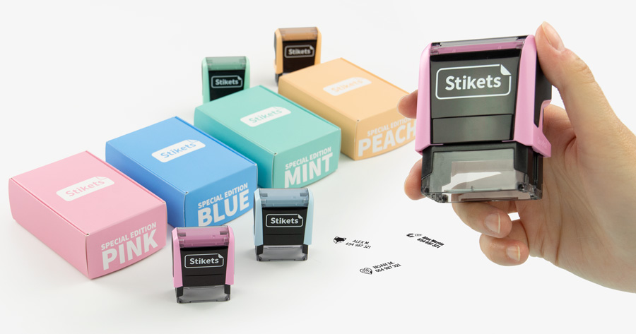 Sellos Color Sello personalizado en color pastel verde menta - Stikets