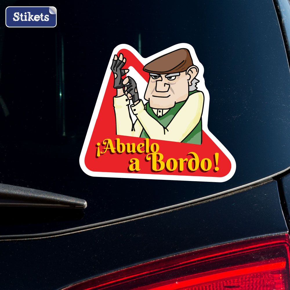 Sticker Decorativo Abuela A Bordo - TenVinilo