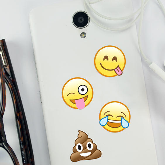 Pegatinas de emoticonos divertidos para móvil Stikets